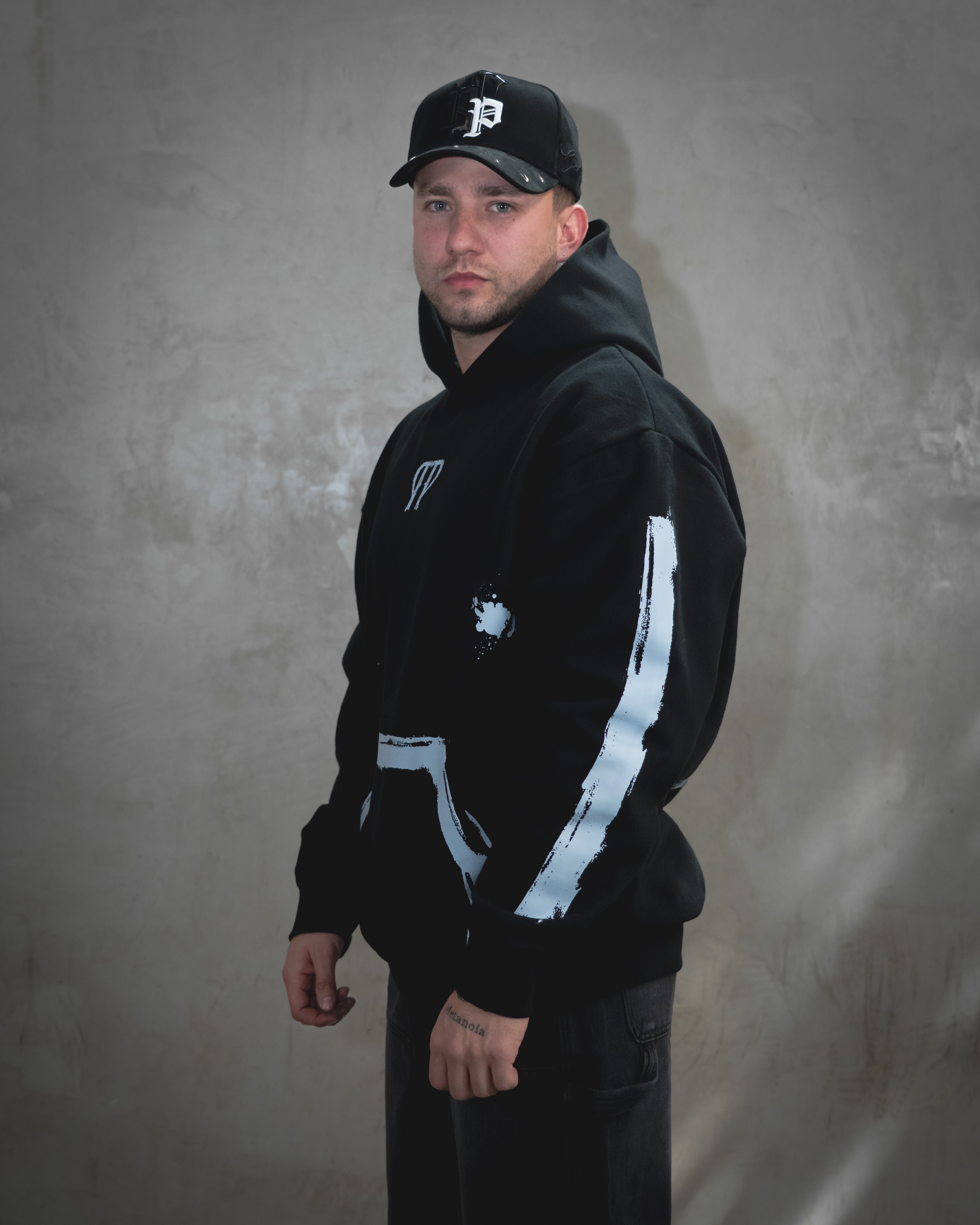 Hoodie Tito Double P Minimal Black