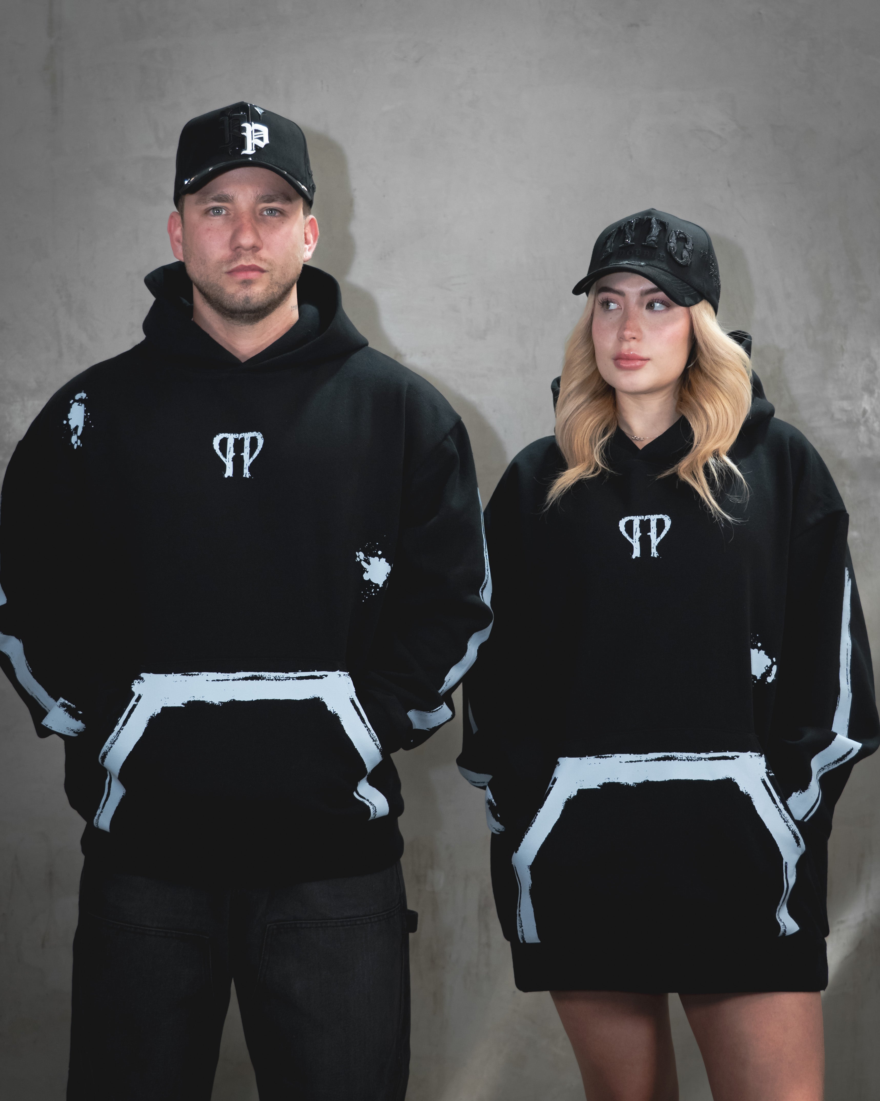 Hoodie Tito Double P Minimal Black
