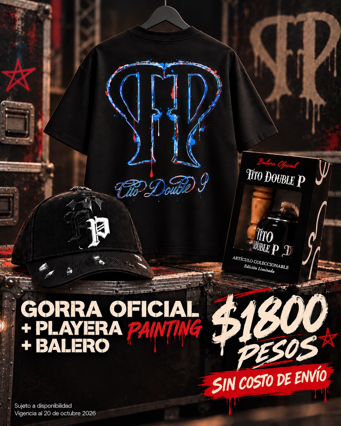 Combo VIP: gorra oficial + playera Painting + balero