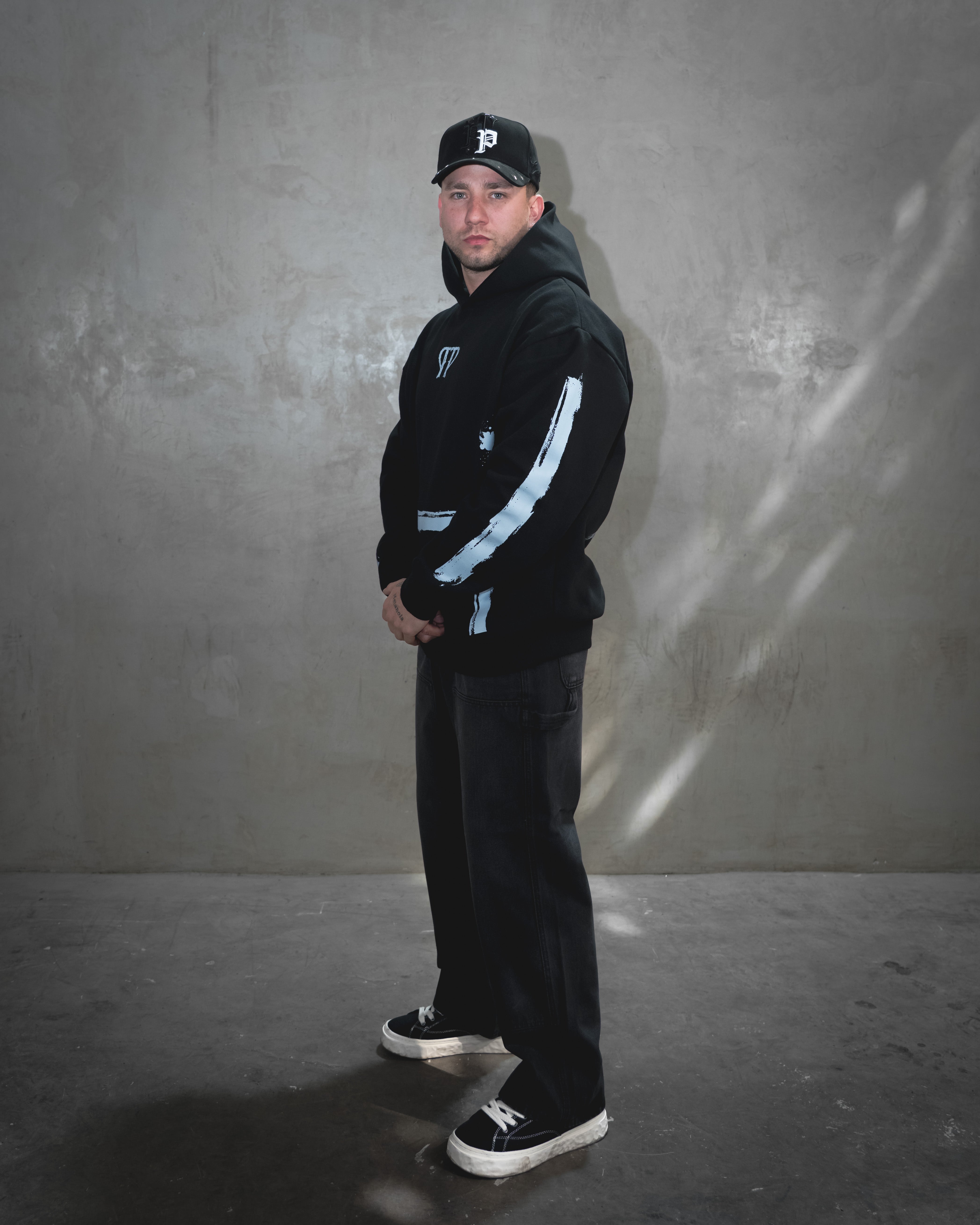 Hoodie Tito Double P Minimal Black