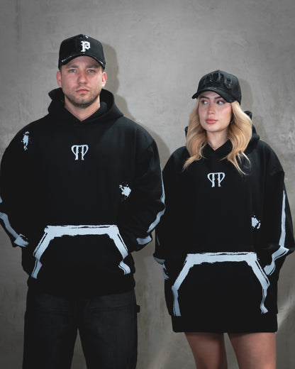 Hoodie Tito Double P Minimal Black